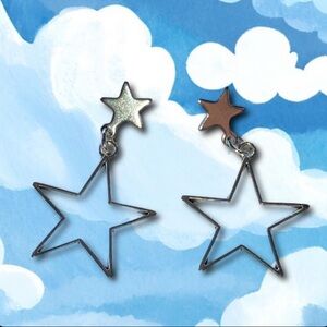 Stainless Steel Star Stud Earrings